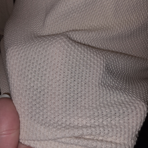 We The Free By Free People Art School Cuff Thermal Top Size XS Ivory - Picture 7 of 10